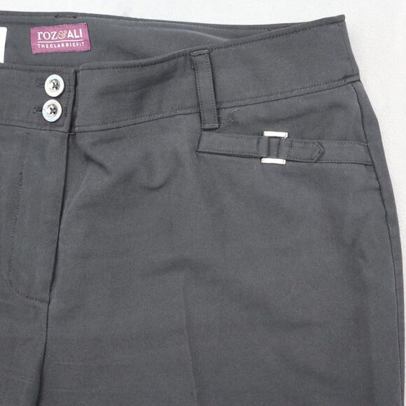 Roz Ali Pants Womens 14 Black High Rise Button Zip Stretch The Classic Fit - Picture 12 of 16